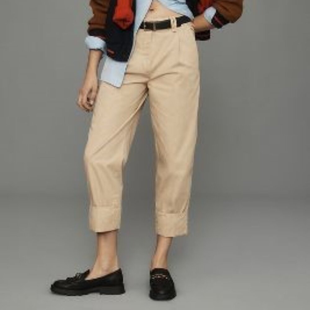 By Anthropologie High-Cuff Chino Pants •	Size US 4P